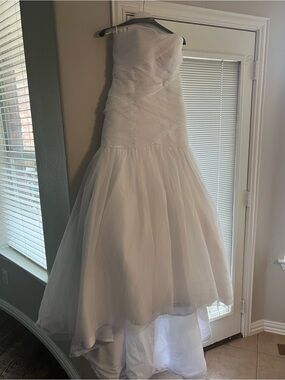 SimplyBridal White Strapless Mermaid Wedding Dress